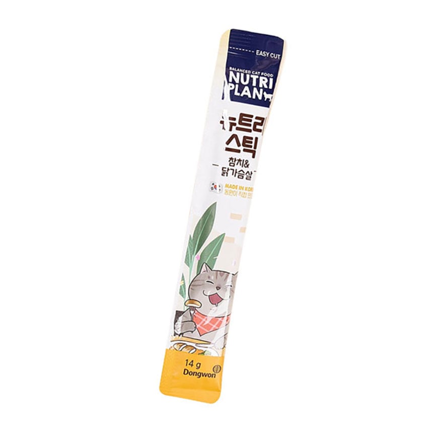 Nutriplan 貓肉泥 營養企劃 韓國肉泥餐包 雞肉及吞拿魚 14g 1本試食裝 (FK CIAO) 夾袋
