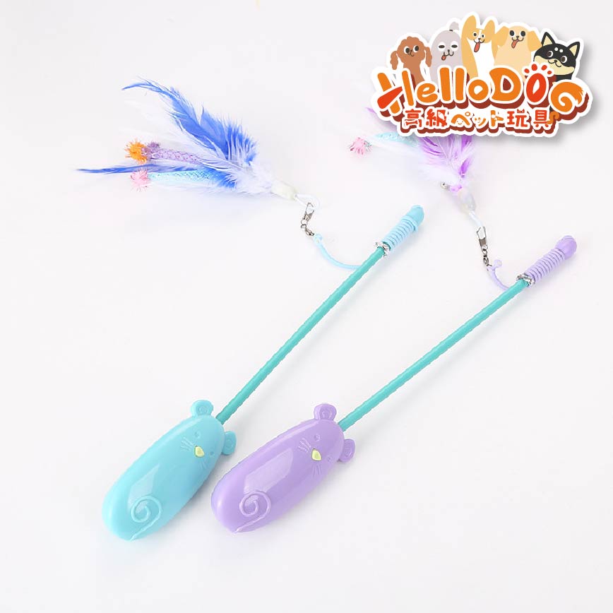 HelloDOG 玩具嚴選 貓貓雷射老鼠逗貓棒 1件 (隨機款) 圖 1