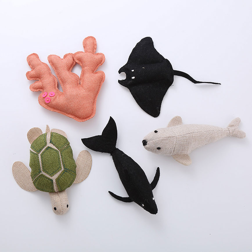 HelloDOG 玩具嚴選 毛絨貓玩具 帆布海洋動物 1隻 (隨機款) 圖 1