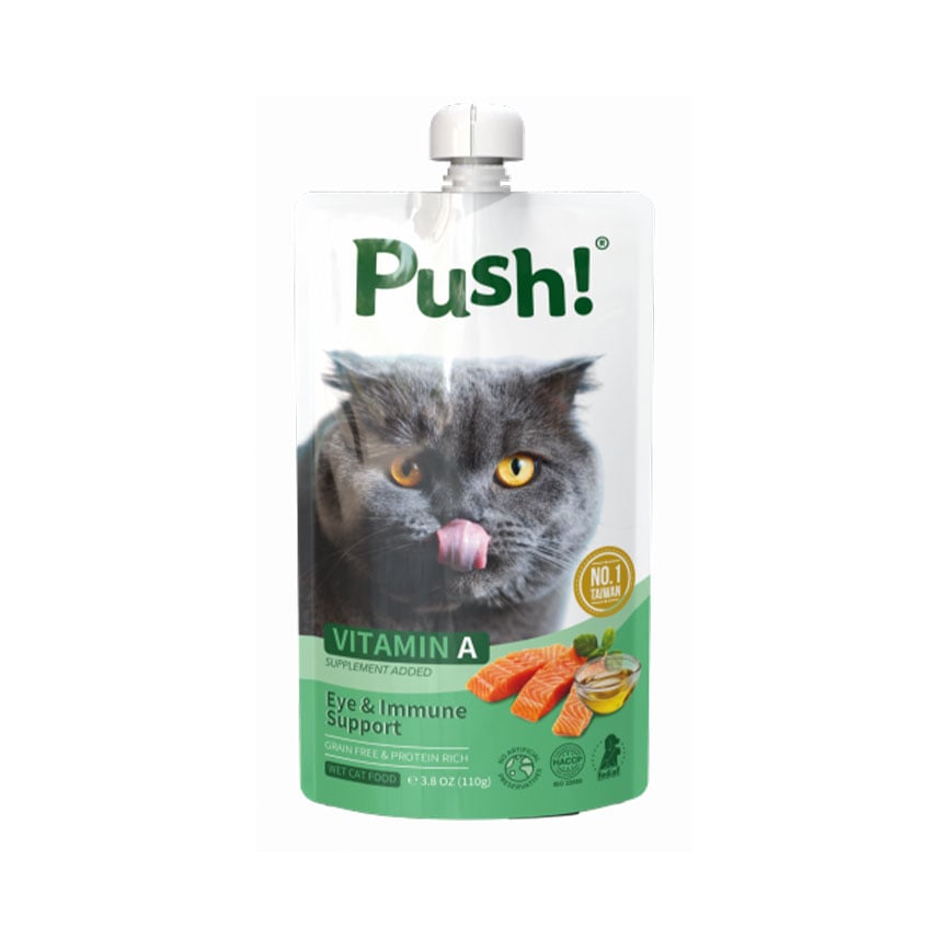 Push! 噗滋包 機能貓貓主食肉泥 鮭魚+鮪魚 110g (PH08)