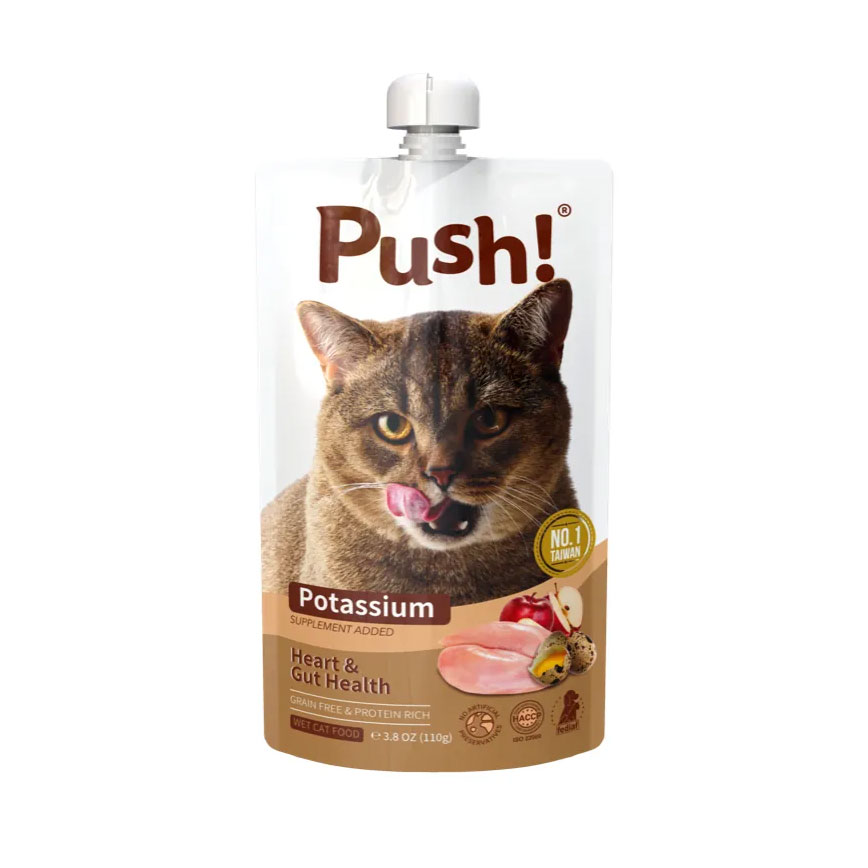 Push! 噗滋包 機能貓貓主食肉泥 雞肉鵪鶉 110g (PH06)