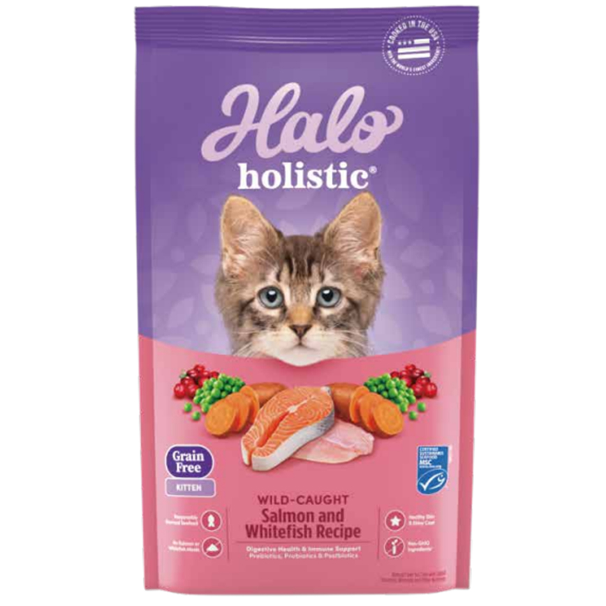 HALO 貓糧 幼貓無穀糧 野生三文魚白魚配方 3lb (34051) (新包裝)