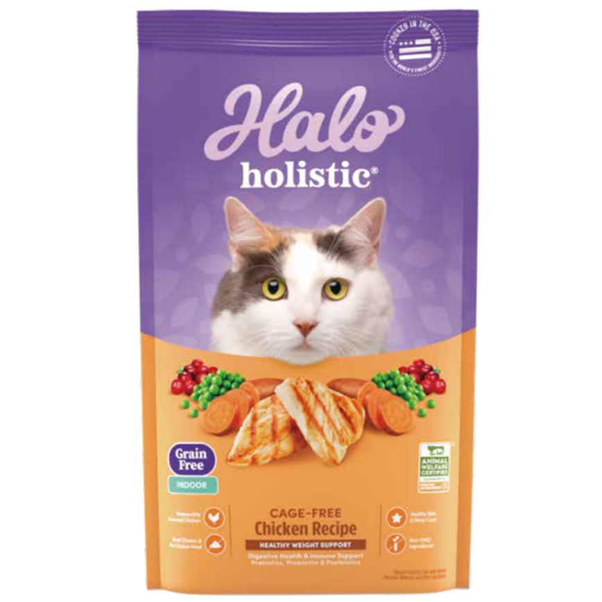 HALO 貓糧 室內貓無穀糧 健美體態 雞肉配方 3lb (34024) (新包裝)