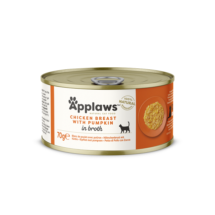 Applaws 貓罐頭 天然優質雞胸及南瓜 Chicken Breast with Pumpkin 70g (橙) (1010) 圖 1