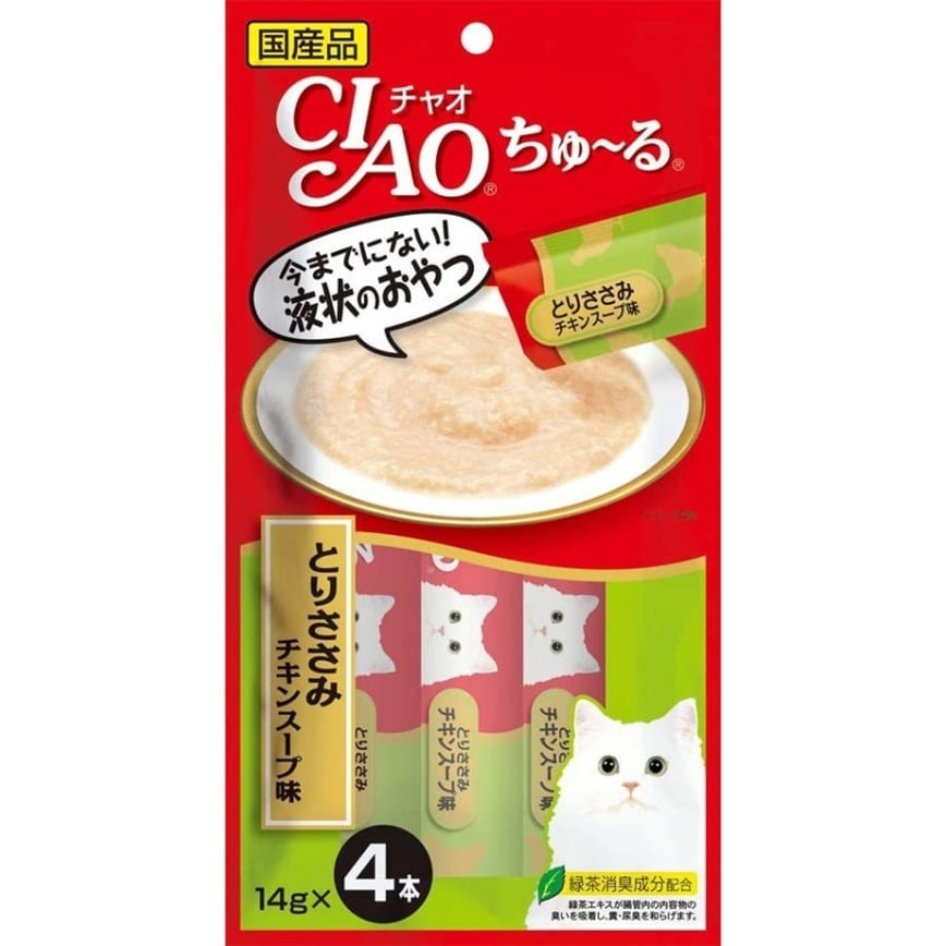 CIAO 肉泥 貓零食 雞肉肉醬 14g 4本入 SC-107 圖 1