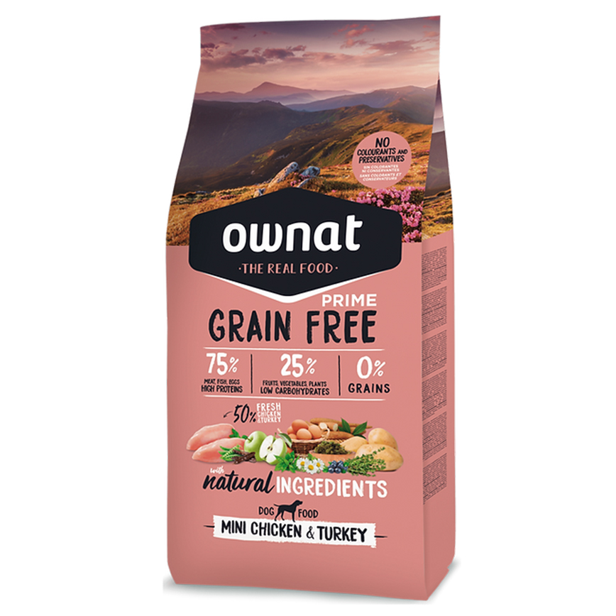 ownat 狗糧 全齡犬糧 放牧雞⾁與火雞 小顆粒 400g (31589)