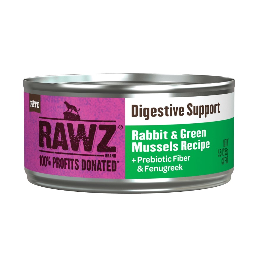 RAWZ 貓罐頭 Soultion Based系列 消化系統保健配方 兔肉+綠唇貽貝 155g (WCDRG155)