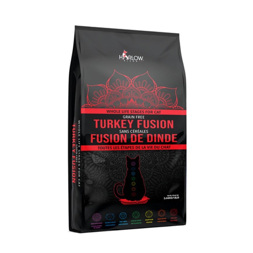 Harlow Blend 楓葉 全貓糧 無穀物 鮮火雞,海洋鱈魚,蔬果全貓乾糧 12lb (黑紅) (新包裝)