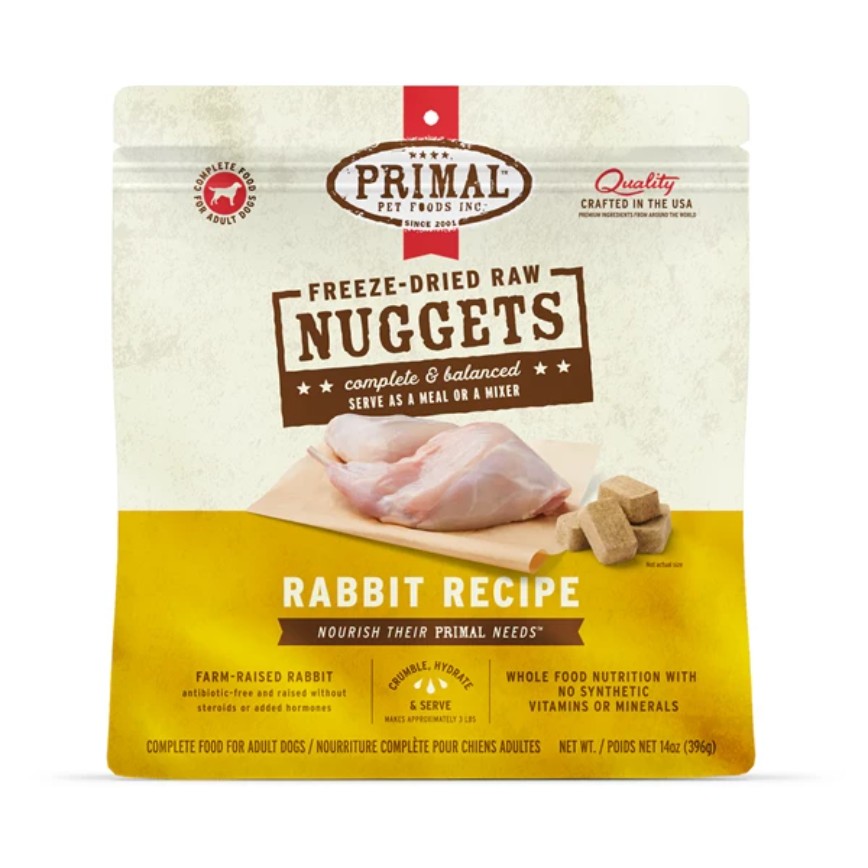 Primal 狗糧 脫水凍乾生肉主食糧 兔肉 14oz (CRF14FD)