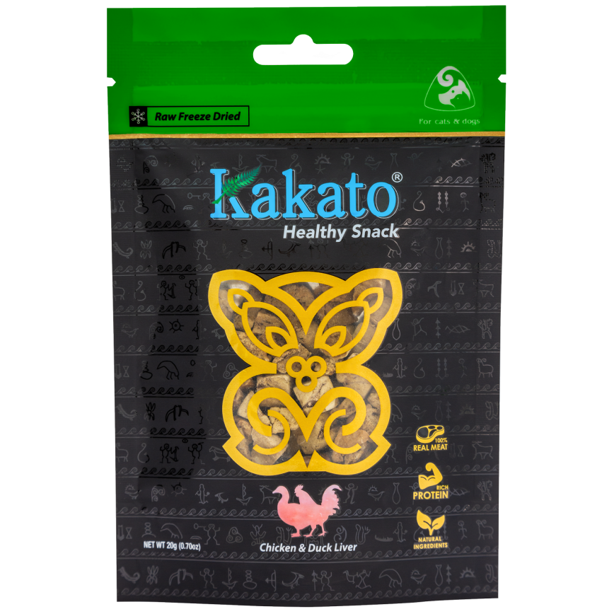 Kakato 卡格 貓狗零食 凍乾純肉小食 雞+鴨肝 20g (SK0955EIN)