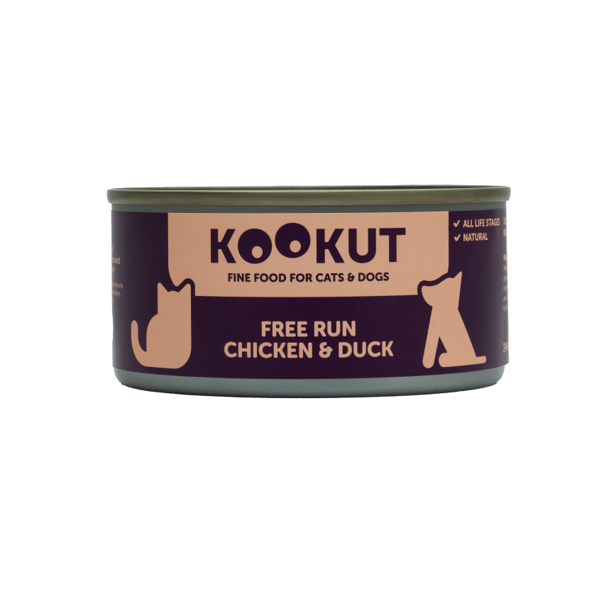 KOOKUT 貓狗罐頭 100% 天然 放養雞及鴨 150g (WCKUFA101729) (貓狗共用)