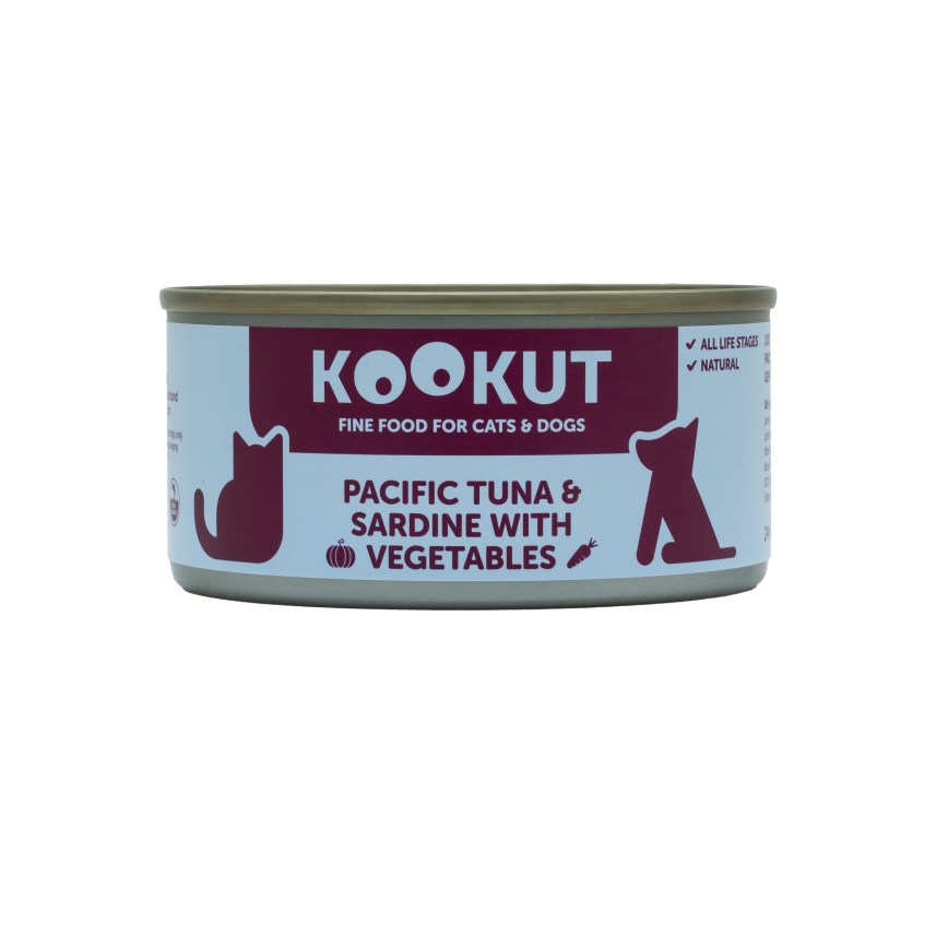 KOOKUT 貓狗罐頭 100% 天然 太平洋吞拿魚沙甸魚蔬菜 150g (WCKUFA1017268) (貓狗共用) 圖 1