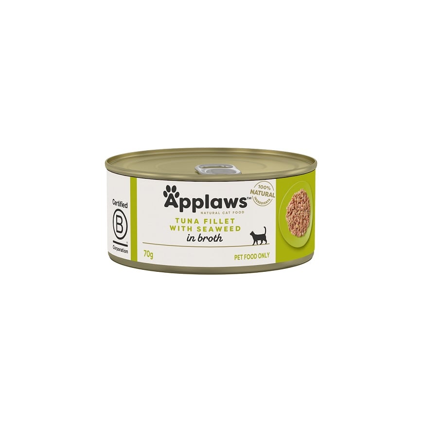 Applaws 貓罐頭 天然優質吞拿魚及紫菜 Tuna with Seaweed 70g (綠) (1009)