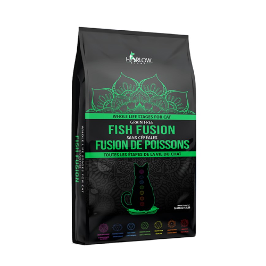 Harlow Blend 楓葉 全貓糧 無穀物 海洋鮮魚,蔬果全貓乾糧 12lb (黑綠) (HR-191110)