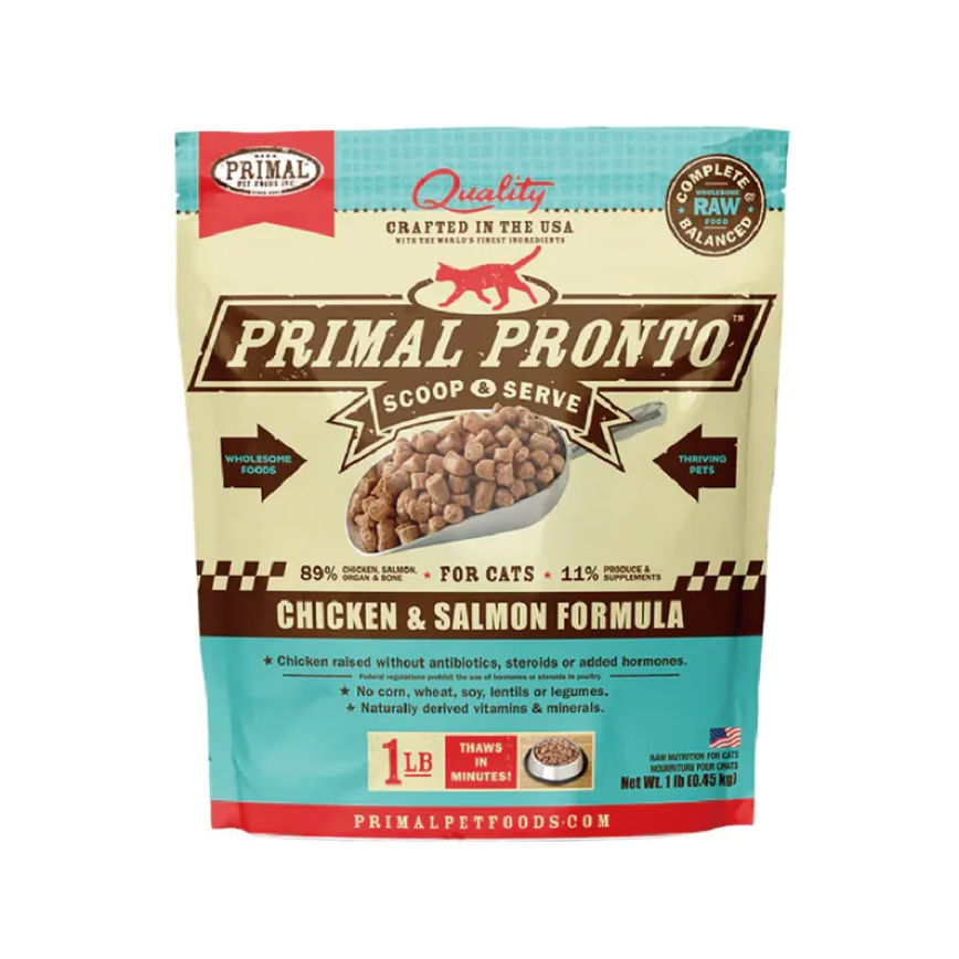 Primal 貓糧 急凍鮮肉粒系列 雞肉及三文魚配方 1lb (PRFCF1) (需冷藏) 圖 1