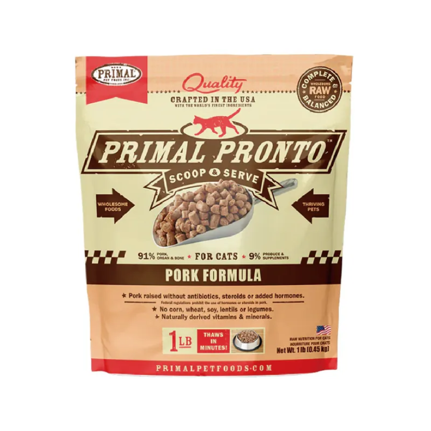 Primal 貓糧 急凍鮮肉粒系列 豚肉配方 1lb (PFRPKF1) (需冷藏)