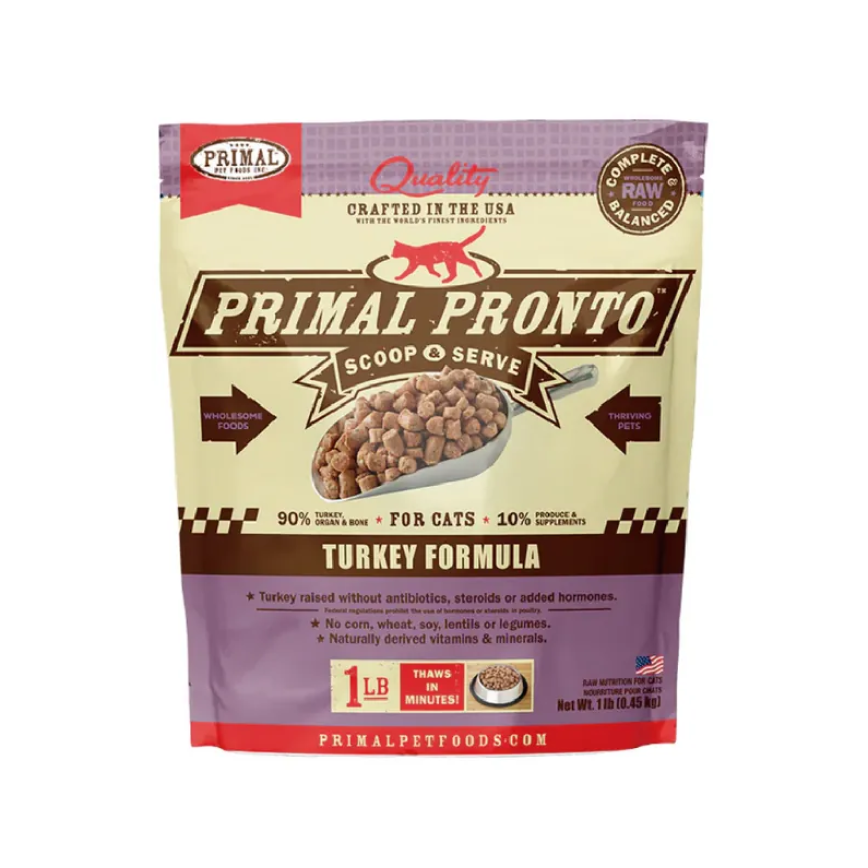 Primal 貓糧 急凍鮮肉粒系列 火雞配方 1lb (PRFTF1) (需冷藏)