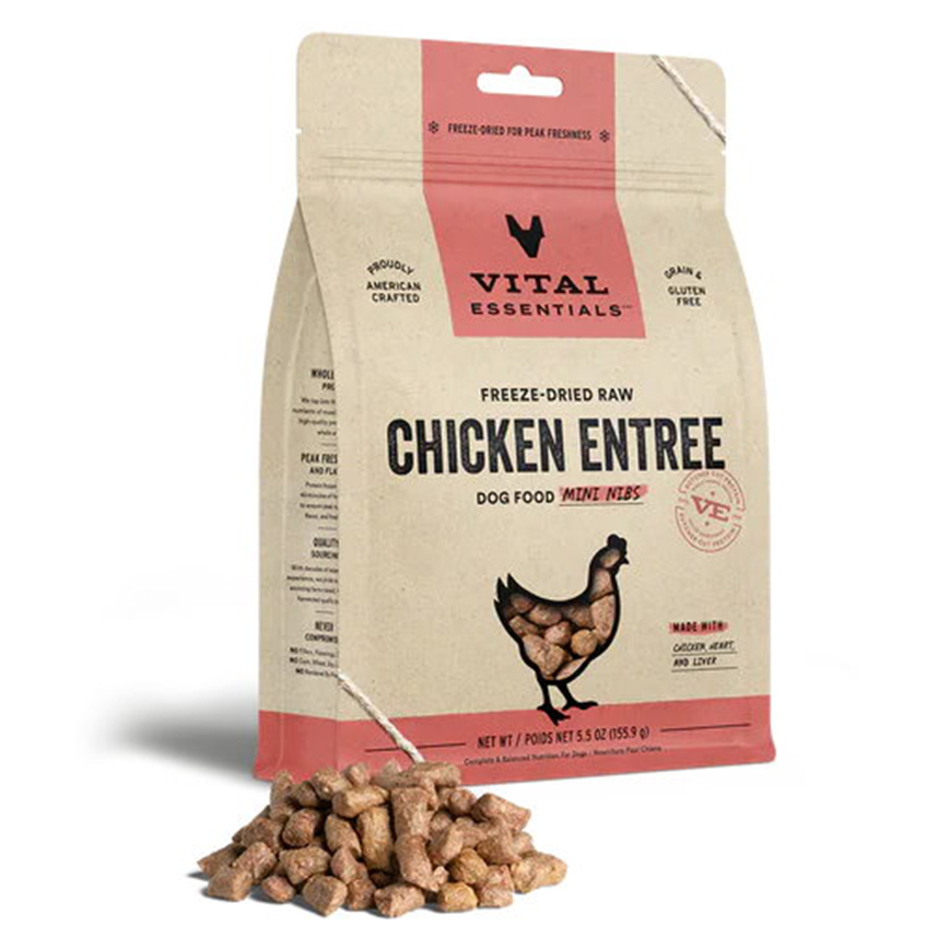 VITAL ESSENTIALS 狗糧 凍乾脫水生肉糧 迷你肉粒 雞肉 25oz (680078)