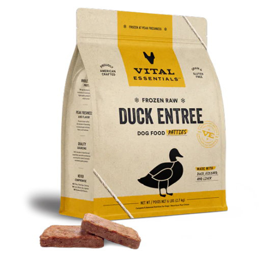 VITAL ESSENTIALS 狗糧 凍乾脫水生肉糧 迷你肉餅 鴨肉 14oz (681037)