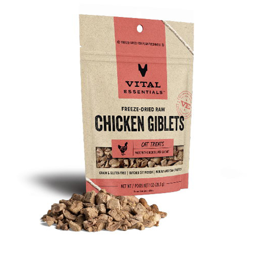 VITAL ESSENTIALS 凍乾貓零食 雞內臟粒 1oz (694020)