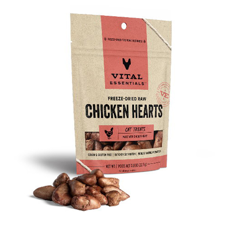 VITAL ESSENTIALS 凍乾貓零食 雞心粒 0.8oz (694037)
