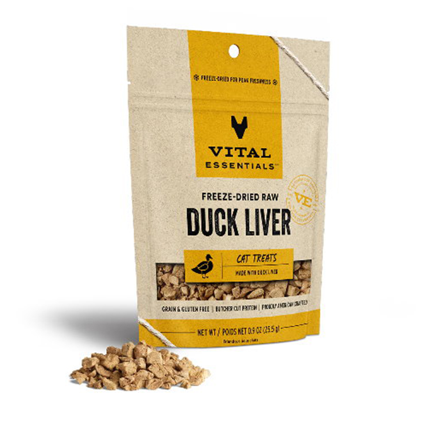 VITAL ESSENTIALS 凍乾貓零食 鴨肝粒 0.9oz (694044)