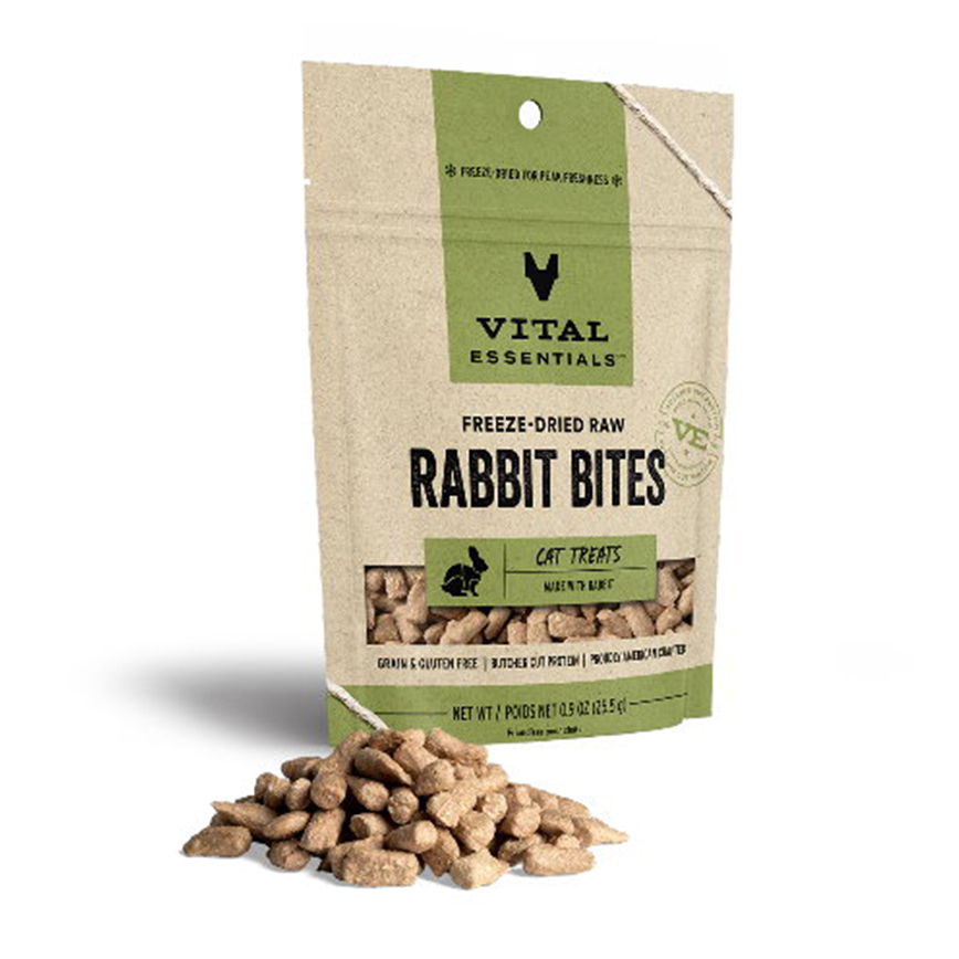 VITAL ESSENTIALS 凍乾貓零食 兔肉粒 0.9oz (694068)