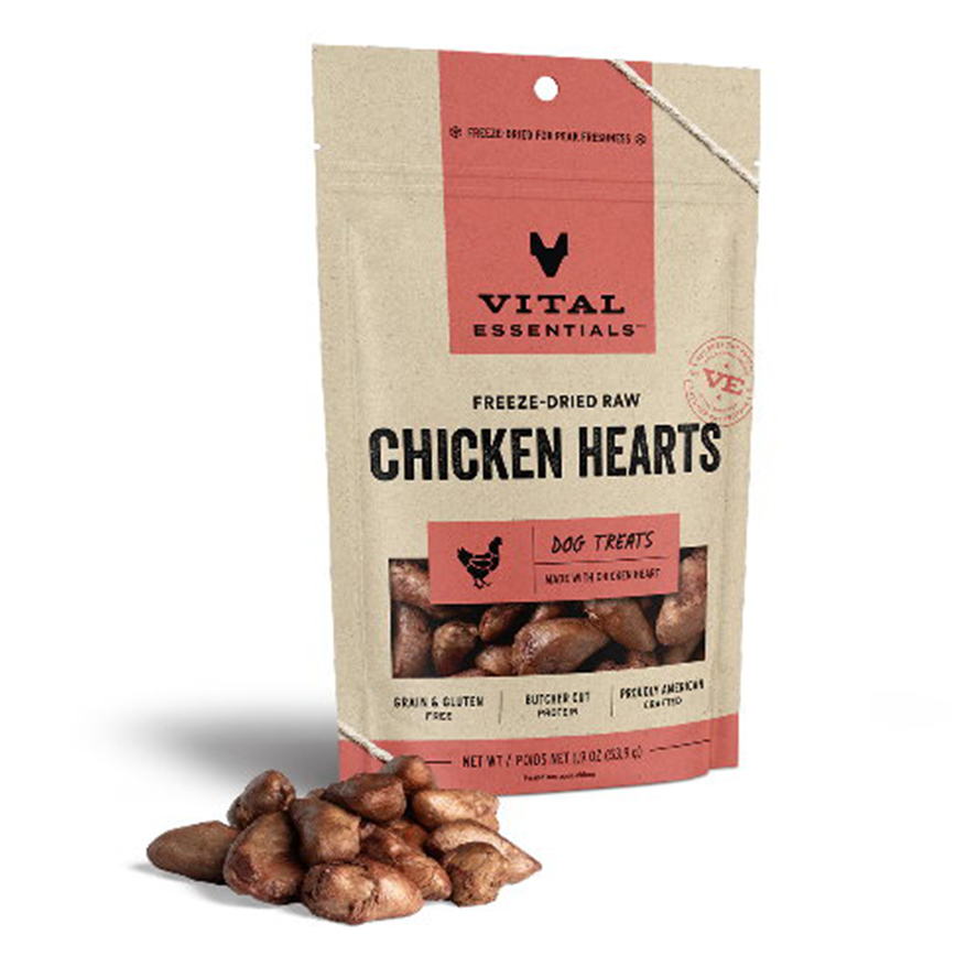 VITAL ESSENTIALS 凍乾狗小食 雞心粒 1.9oz (684076)