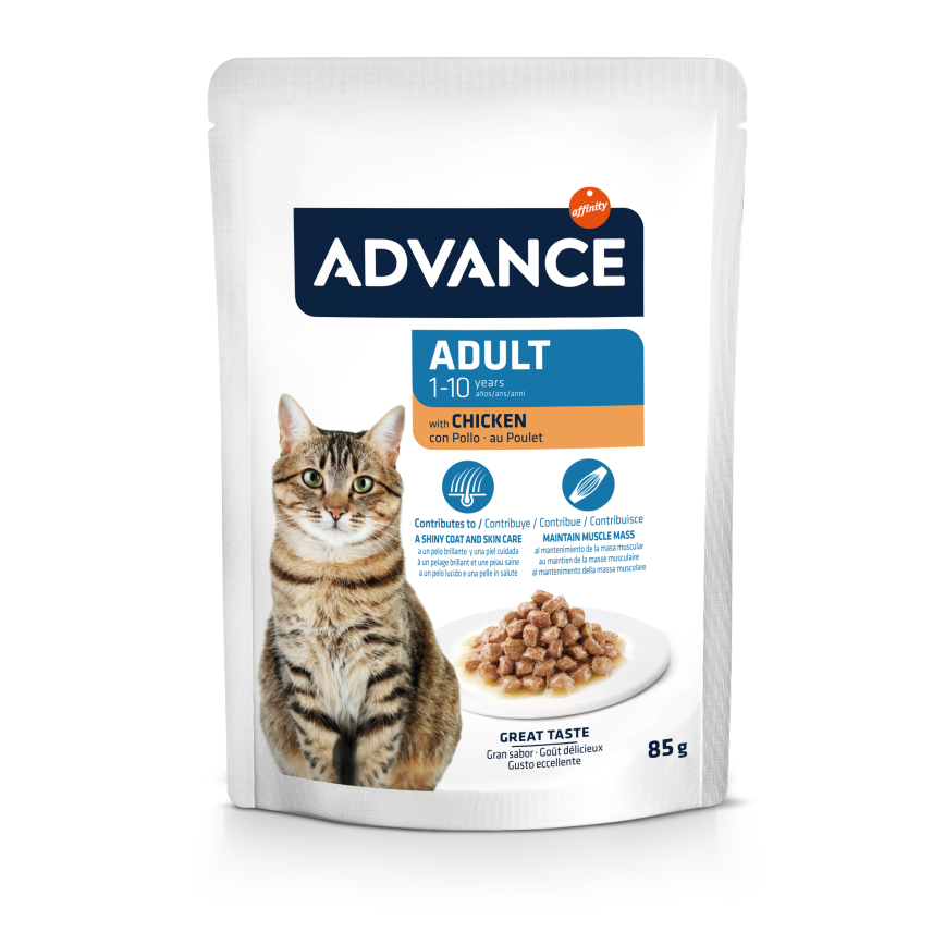 ADVANCE 貓濕糧 日常護理 成貓配方 雞肉 85g (964528) (新舊包裝隨機發貨) 圖 2