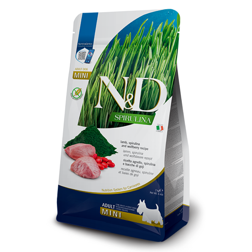 Farmina N&D 狗糧 無穀物天然螺旋系列 小型成犬配方 羊肉 2kg (NSDL020)