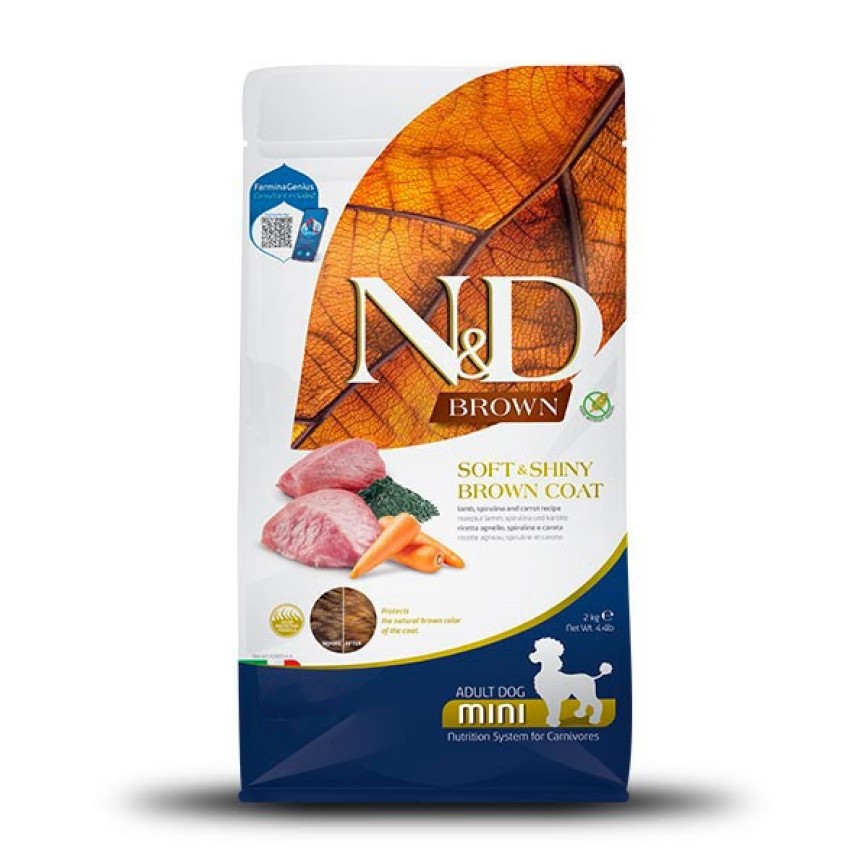 Farmina N&D 狗糧 無穀物天然螺旋系列 小型成犬配方 天然棕毛 2kg (NSDL020)