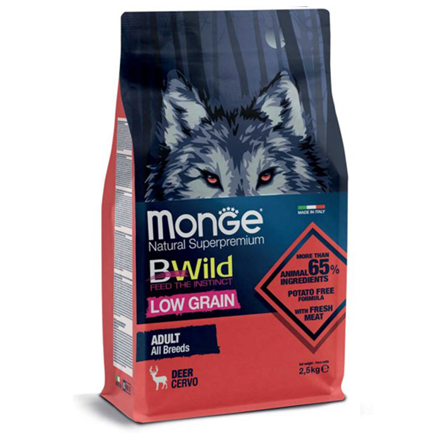 Monge Bwild 狗糧 低穀物野生系列 成犬配方 鹿肉 15kg (MO4534)