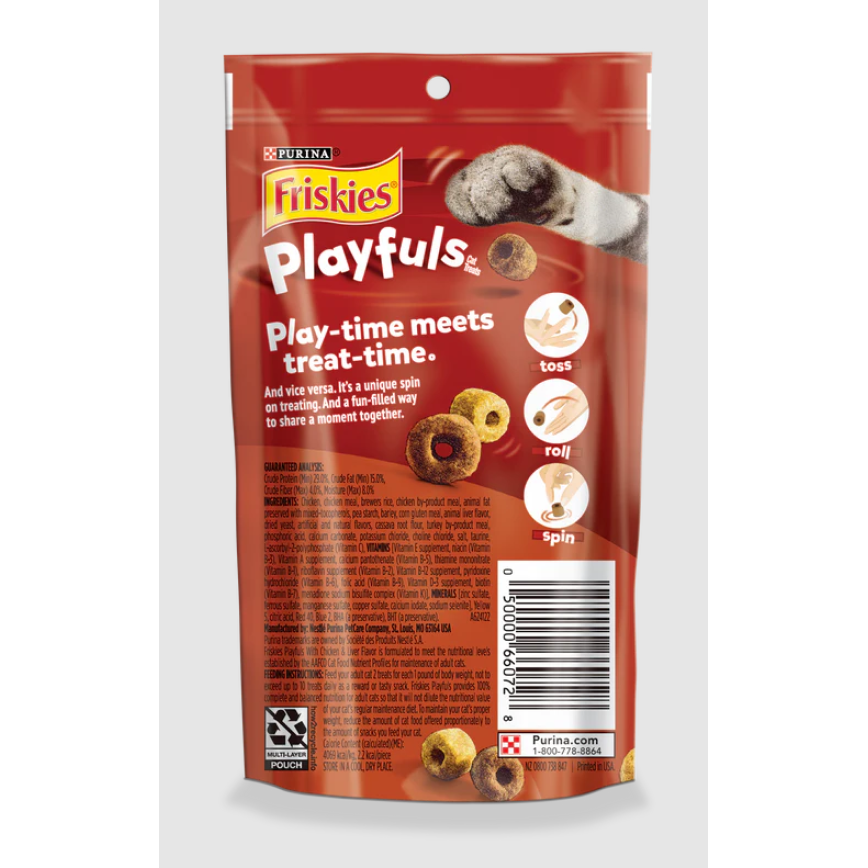 Friskies喜躍 Playfuls 貓零食 貓脆餅 雞肉+雞肝 2.1oz (12534194) 圖 2
