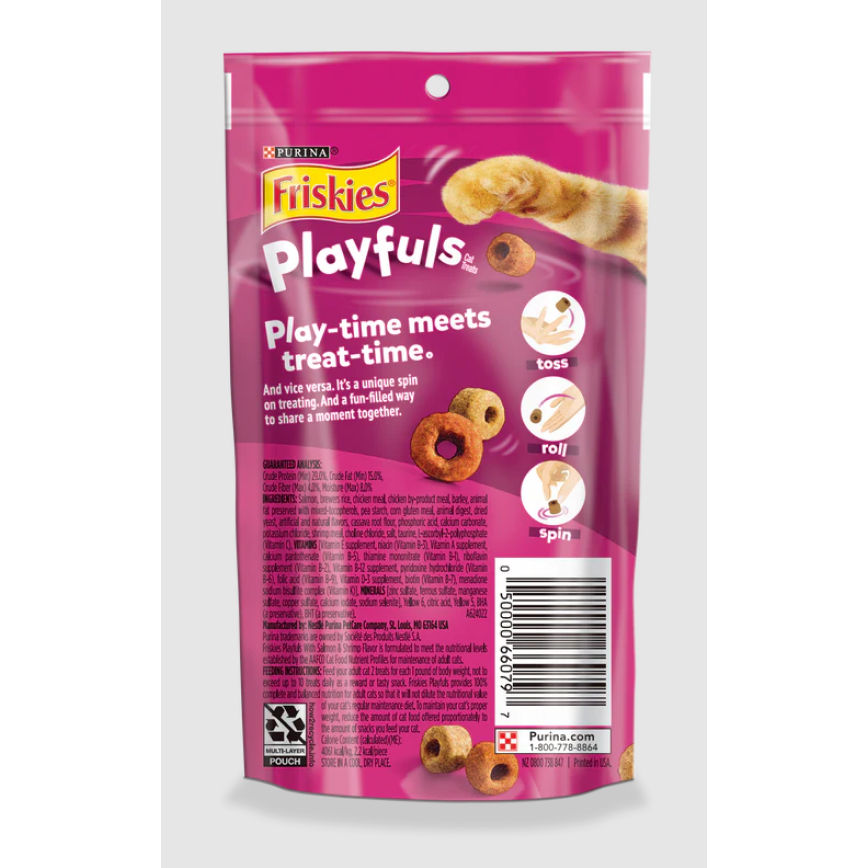 Friskies喜躍 Playfuls 貓零食 貓脆餅 三文魚+蝦 2.1oz (12534203) 圖 2