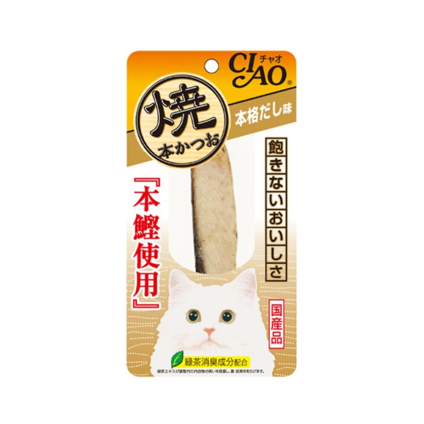 CIAO 貓零食 日本正宗燒鰹魚條 鰹魚湯味 大包裝 25g (HK-04) 圖 1