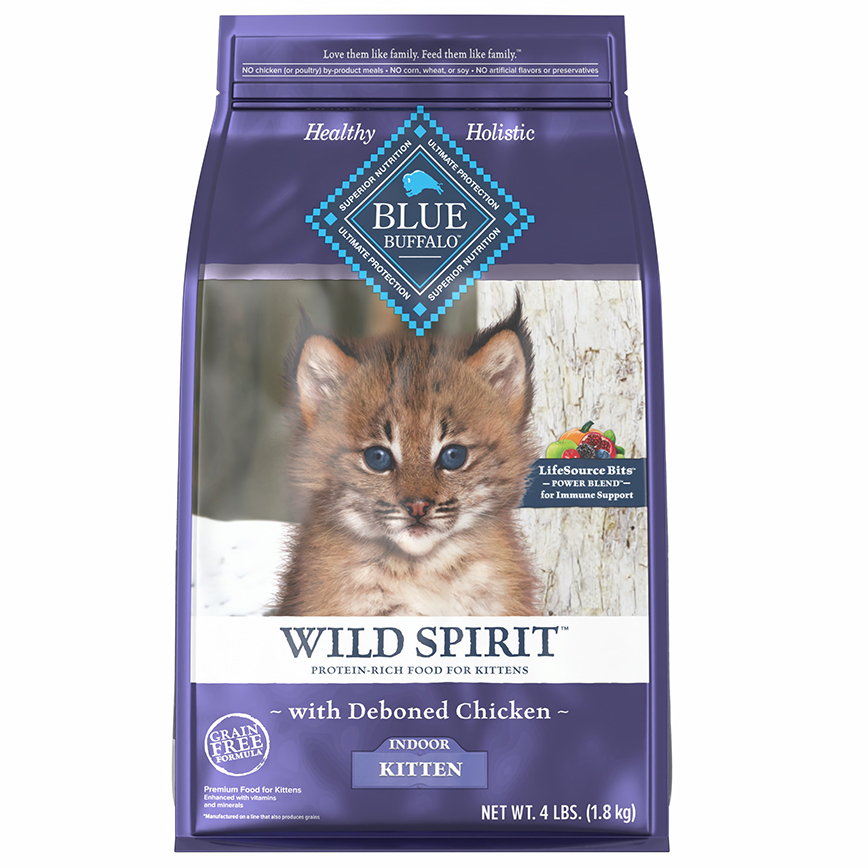 Blue Buffalo 幼貓室內貓雞肉配方 WILD Spirit Indoor Kitten Chicken Recips 4lb (804714)