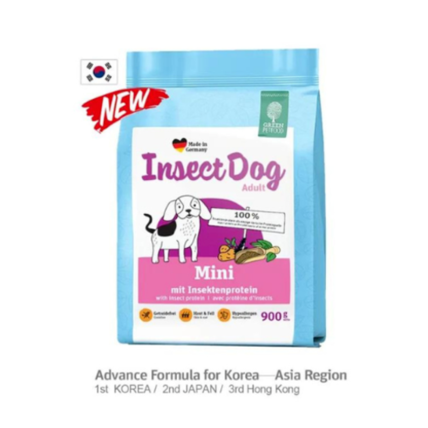 Green Petfood Insect Dog 無穀物狗糧 蟲製防皮膚過敏小型犬配方 Mini 900gx5包 (GP0036)