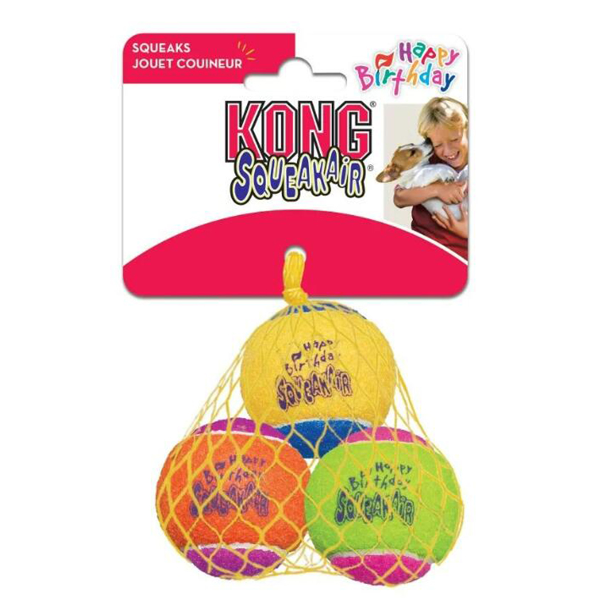 KONG Squeakair® Birthday Balls Ø = 6cm (3 piece/net) (69294) 圖 1