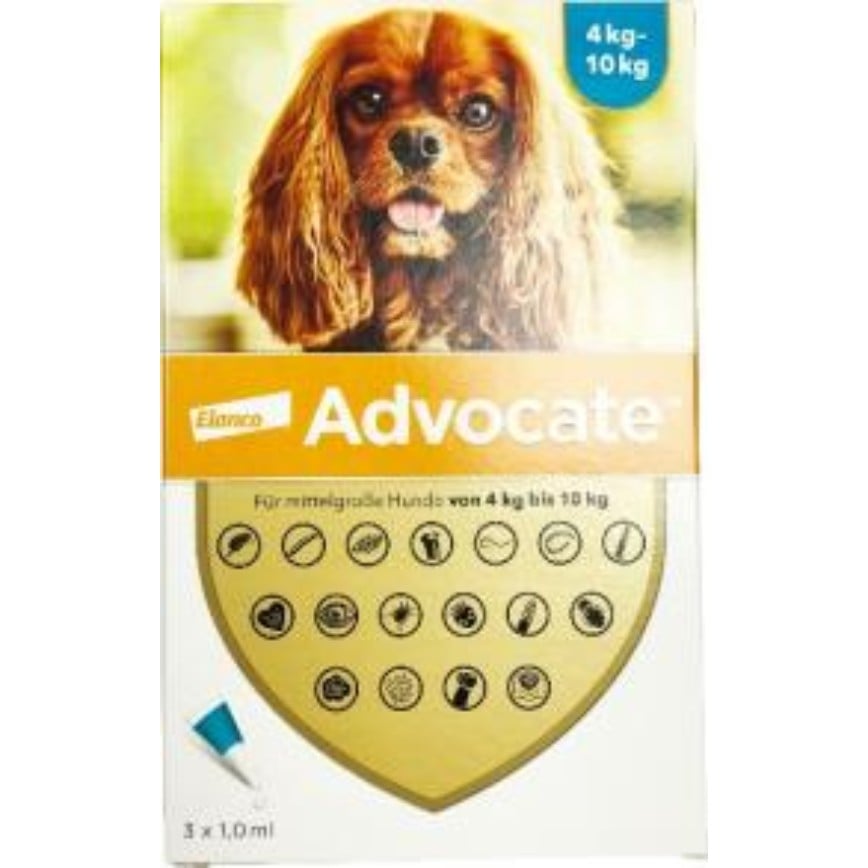 Elanco (Bayer) 犬用 Advocate 心疥爽滴劑 4kg-10kg 1盒3支 (BAOD100)