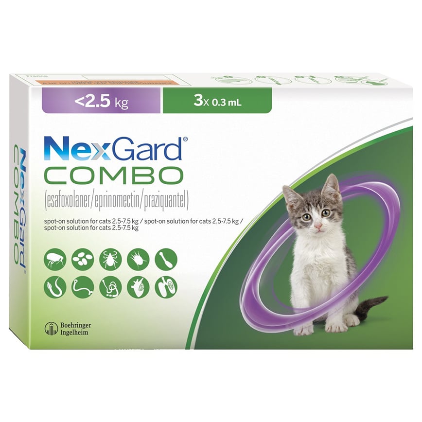 Nexgard Combo For Small Cats (Up to 2.5kg) 3P