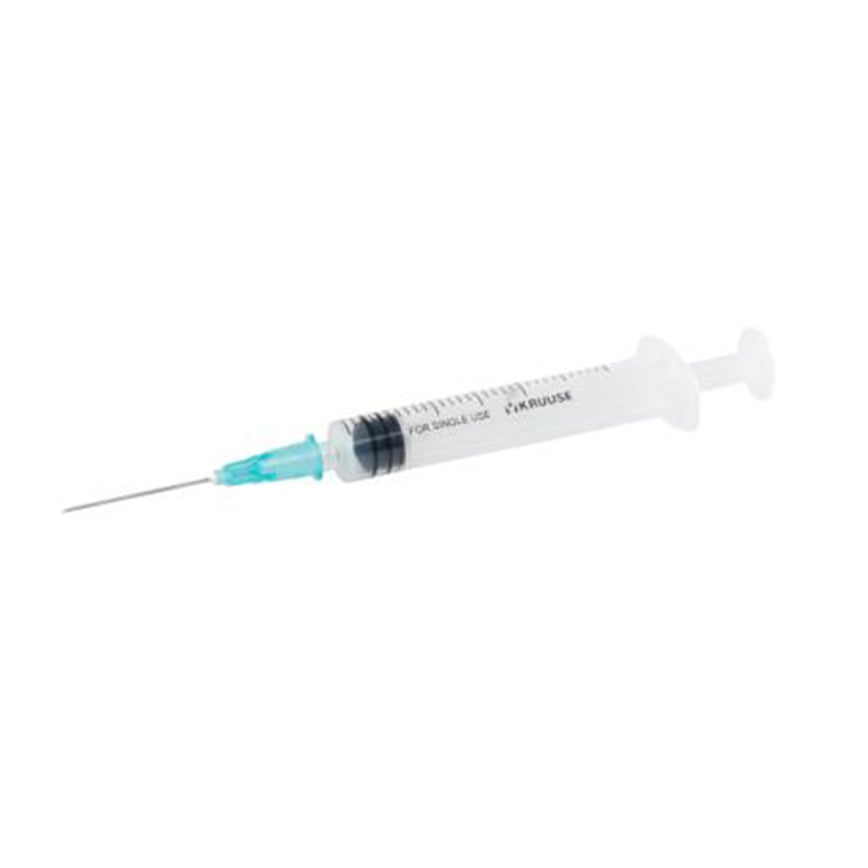 Kruuse Disposable Syringe With Needle 2/3ml 23G 100支
