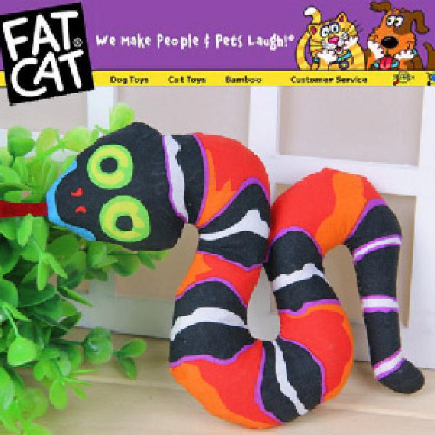 FATCAT 搞鬼造型逗貓玩具 大紅蛇 圖 1