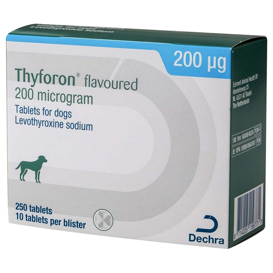 Thyforon Flavoured Tablets (Levothyroxine) 200mcg for Dogs 250粒 圖 1