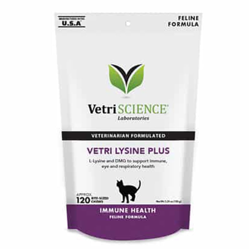 VetriScience Lysine Plus Cat 120 Bited-sized Chews