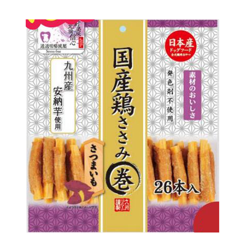 日本Q-Pet 狗小食 愛情餐廳 雞肉番薯棒 26本 (KQ885) 圖 1