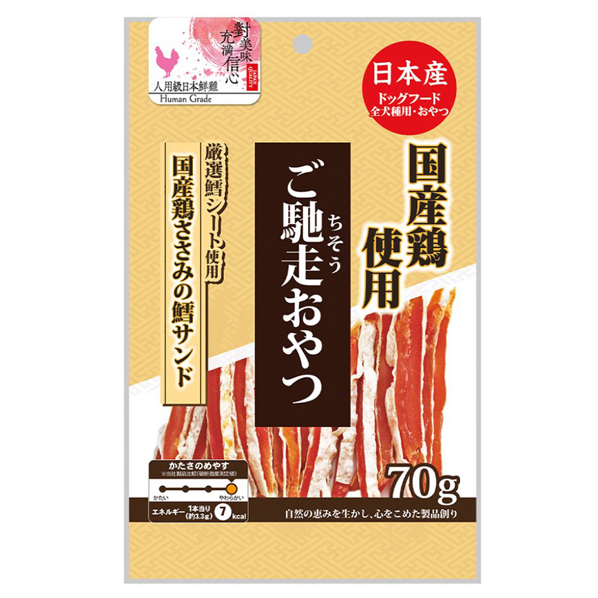日本Q-Pet 狗小食 御馳走 白身魚雞肉三文治 70g (KQ124) 圖 1