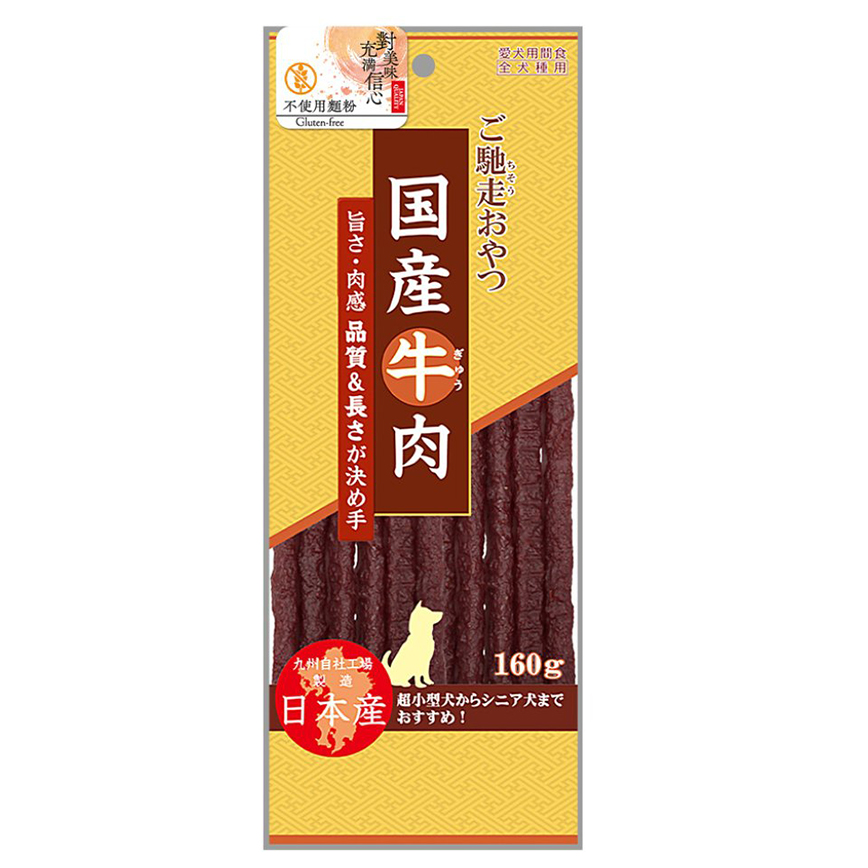 Q-Pet 狗小食 御馳走 國產牛肉條 160g (KQ809) 圖 1