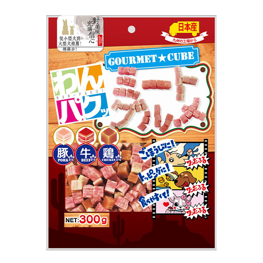 日本Q-Pet 狗小食 WanPaku 雜錦肉粒 300g (KQ831) 圖 1