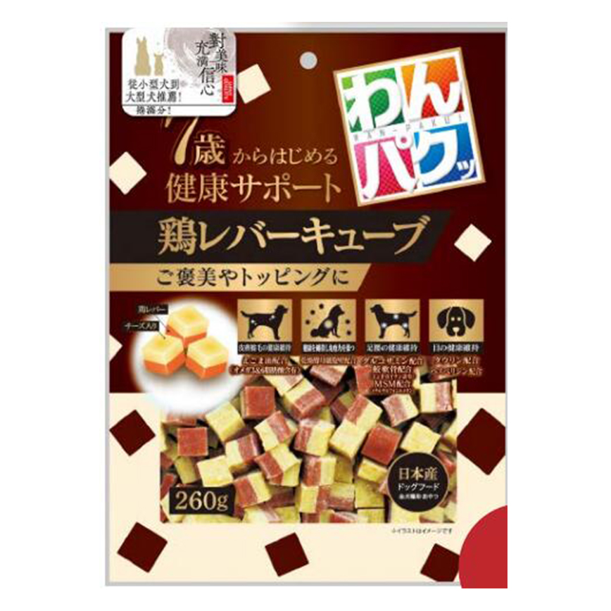 日本Q-Pet 狗小食 WanPaku 關節/老犬肉粒 260g (KQ2106) 圖 1