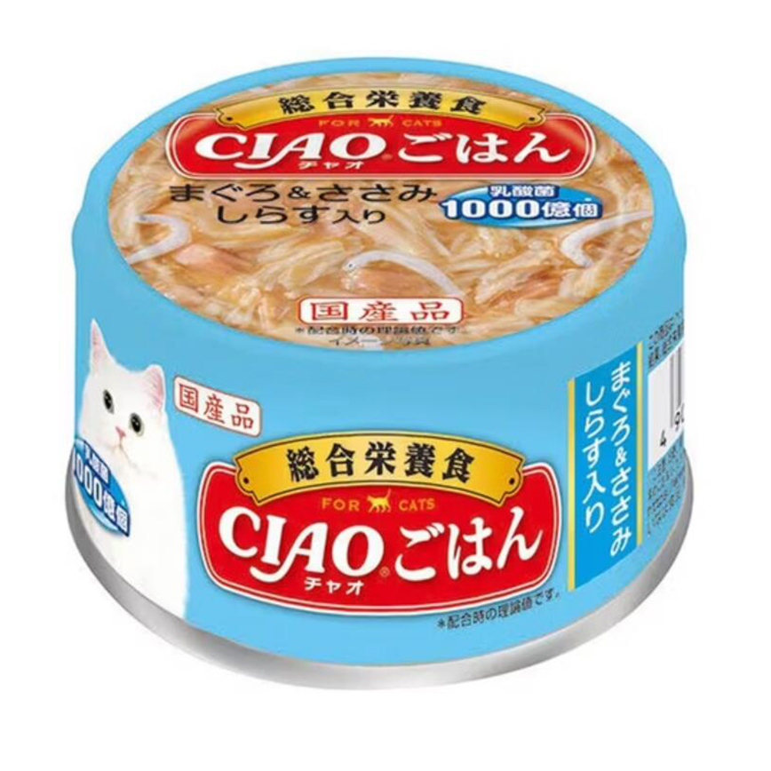 CIAO 貓罐頭 吞拿魚+雞肉 白飯魚味 (A-253) 圖 1